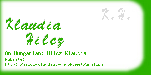 klaudia hilcz business card